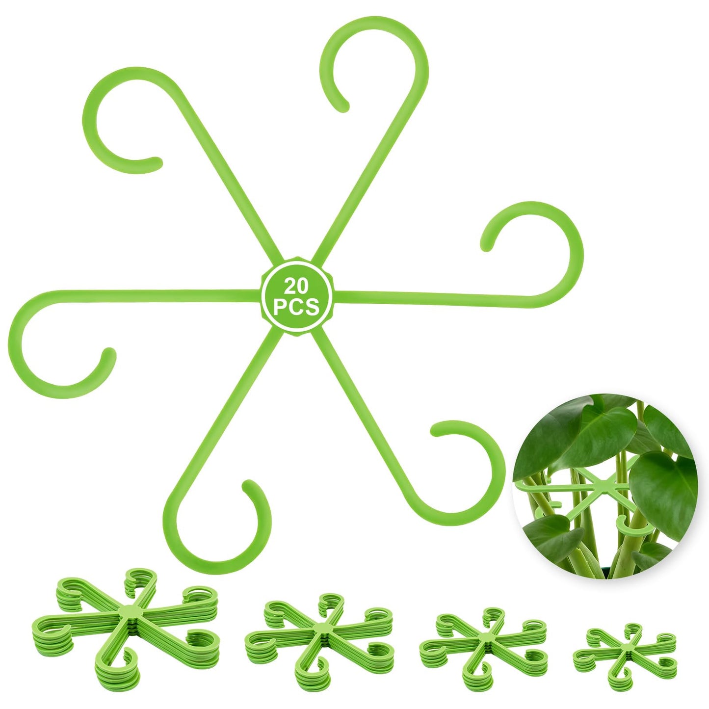 🌿 20-Piece Adjustable Plant Stem Support Set