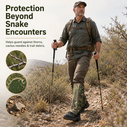 🐍 Snake Bite Protection Leg Gaiters | 🛡️ Heavy-Duty Puncture-Resistant Hunting Leg Guards