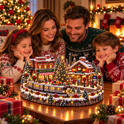 🔥 LAST DAY 50% OFF 🚋🎄 Christmas City Railway  – Lighted San Francisco Cable Car & Chicago Train Holiday Scenes