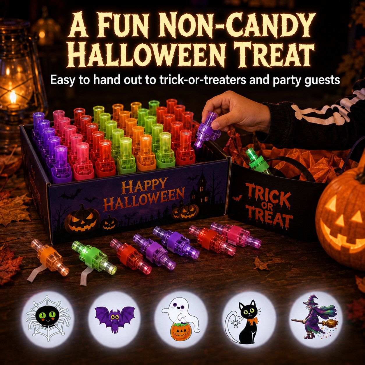 36PCS Halloween LED Projection Rings