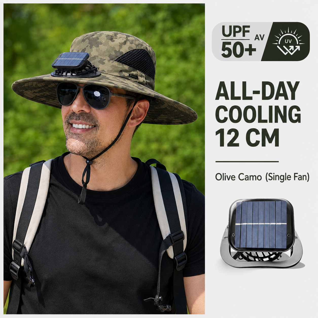 🌞 Solar-Powered Cooling Hat | Stay Cool Outdoors, No Batteries Needed
