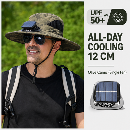 🌞 Solar-Powered Cooling Hat | Stay Cool Outdoors, No Batteries Needed