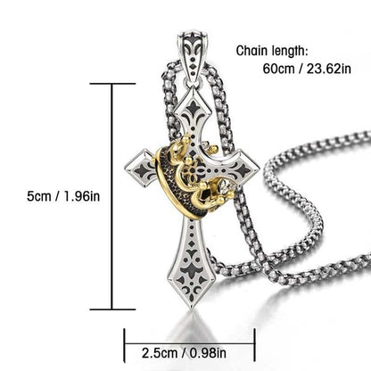 🔥LAST DAY SALE 49% OFF-✝️Prayer Necklace New Crown Cross Necklace  Gift
