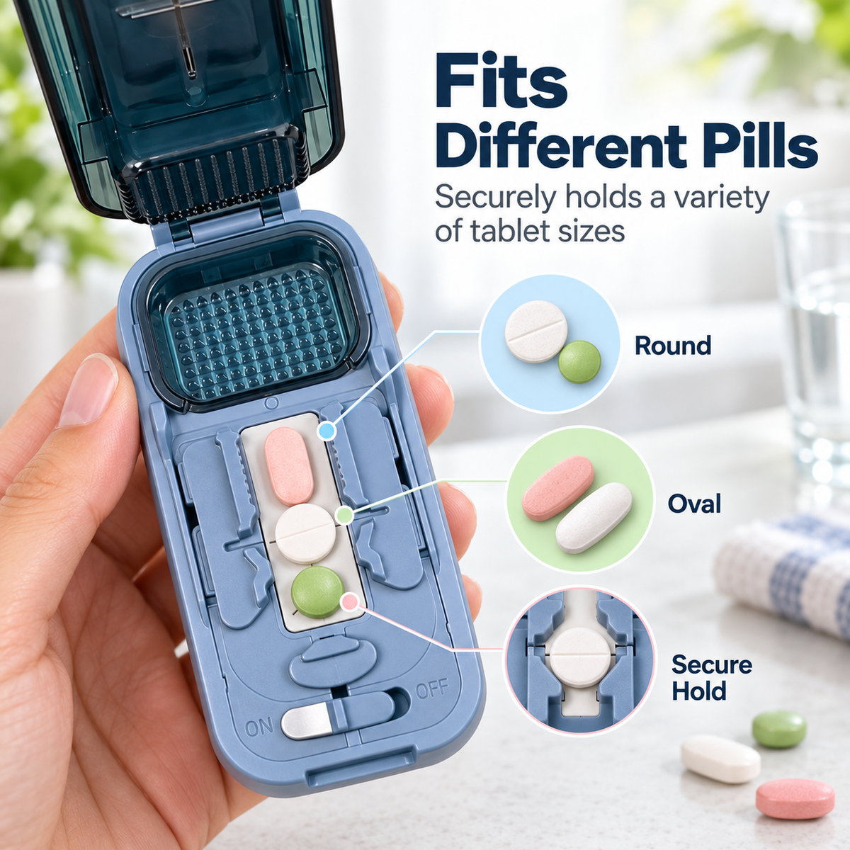 💊🔥 Limited-Time Deal – Multi-Function Pill Cutter & Crusher | Easy Split, Crush & Store!