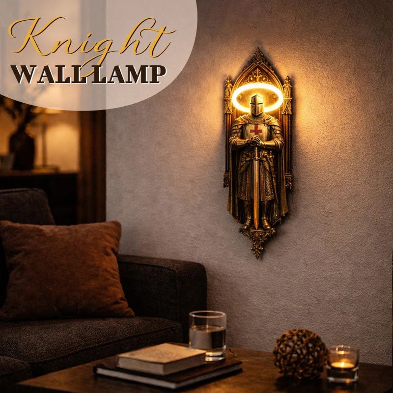 🛡️ Medieval Castle Knight Wall Sconce, Warm Glow Atmospheric Wall Lamp(6*4.5*20cm)⚔️✨
