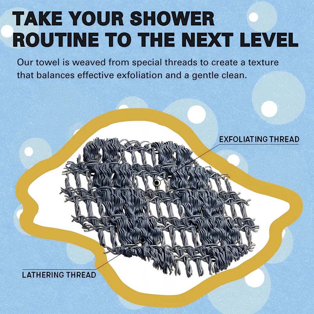 Exfoliating Antibacterial Shower Towel🧼