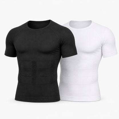 Men’s Compression Shaping Shirt – Short Sleeve Slim Fit Top
