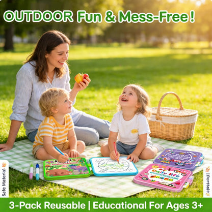 🖼️Beginner-Friendly- 🎨Toddler Watercolor Coloring & Doodle Book - A Fun, Mess-Free Creative Activity