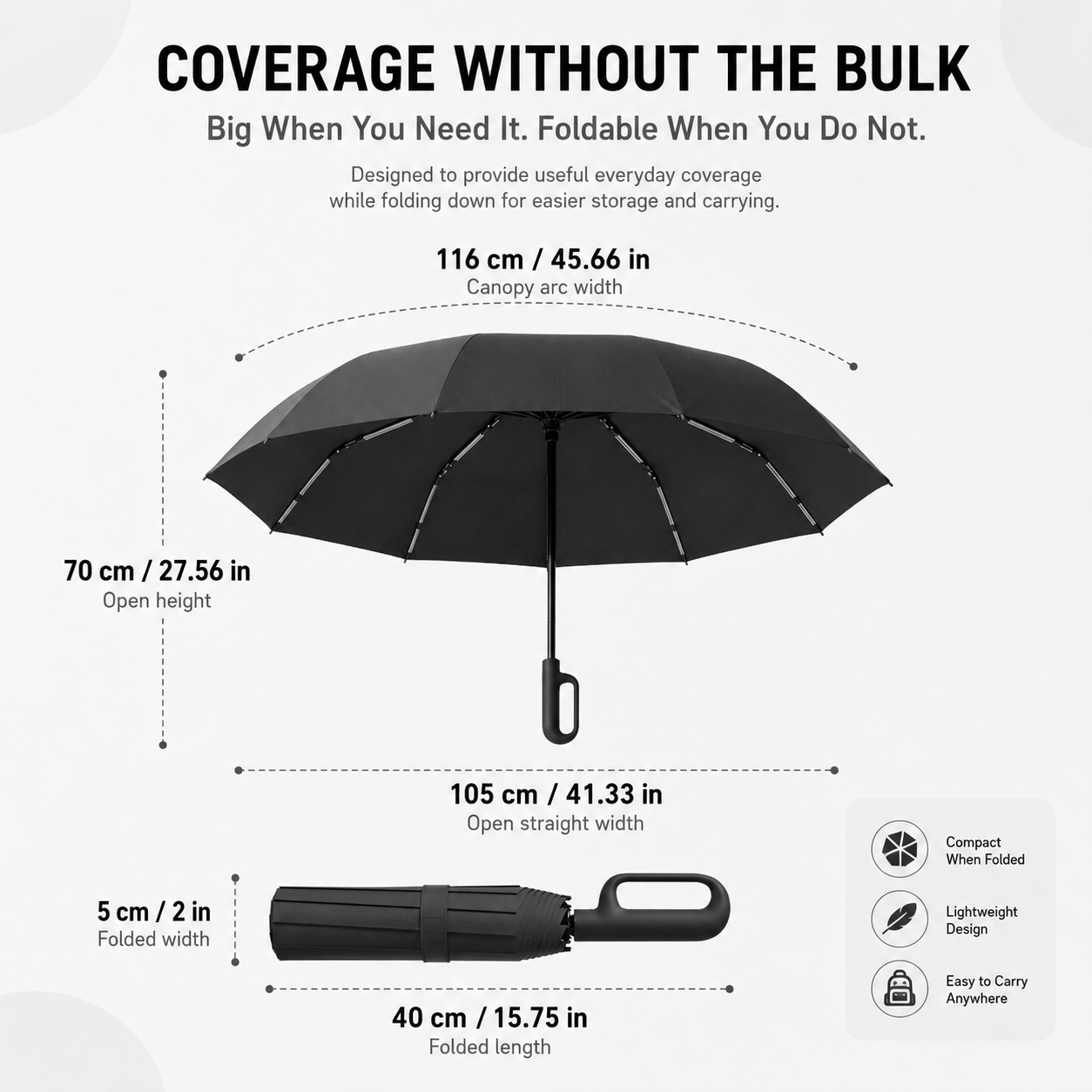 Automatic folding umbrella With buckle
