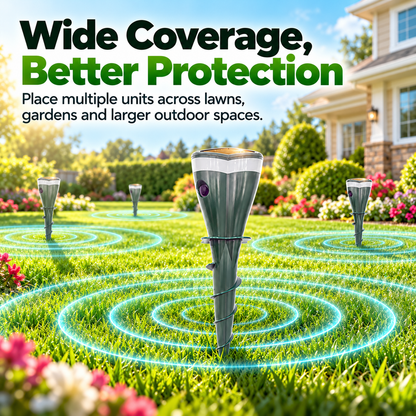 Solar-powered rodent repellent