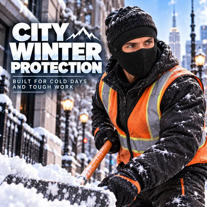 Winter protective face mask with detachable goggles, windproof and warm, fleece-lined—unisex