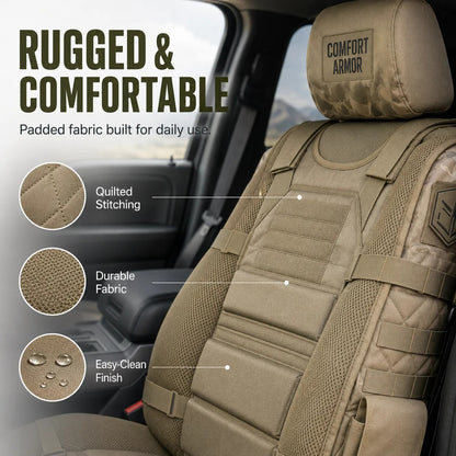 🚙Rugged MOLLE Truck Seat Cover – Tactical Storage, Seat Protection & All‑Day Comfort