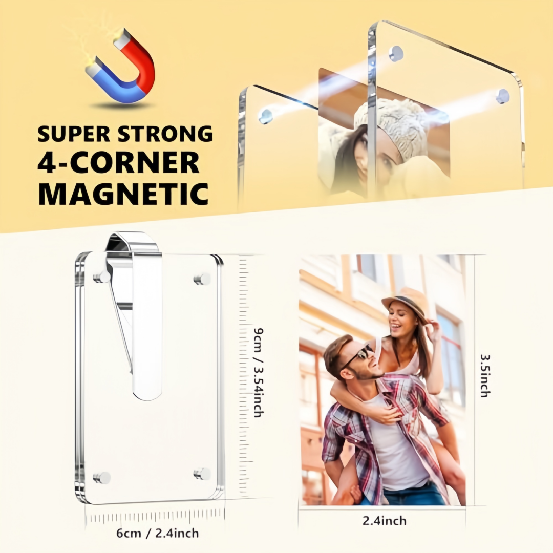 📸 Magnetic Acrylic Car Photo Holder — Make Every Drive Unforgettable