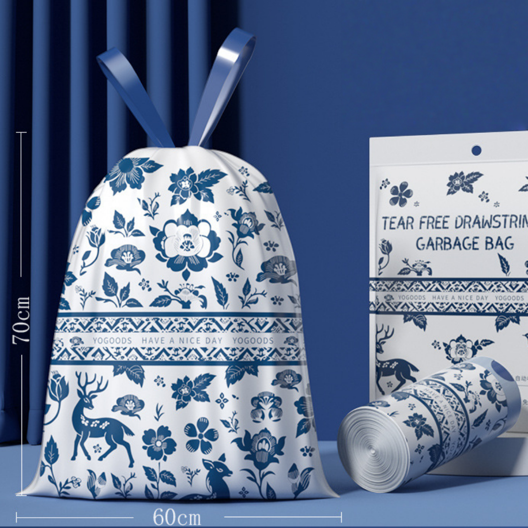 Heavy-Duty Drawstring Trash Bags