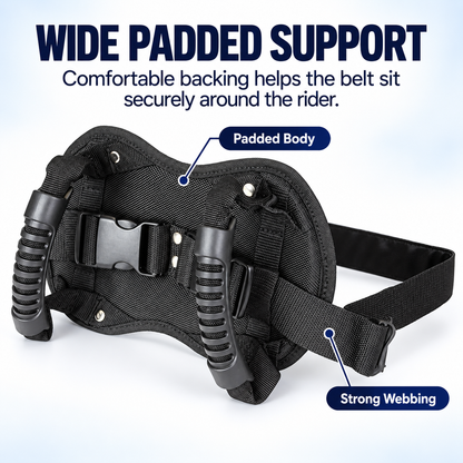Motorcycle Passenger Grab Belt with Dual Handles – Adjustable Riding Support Belt