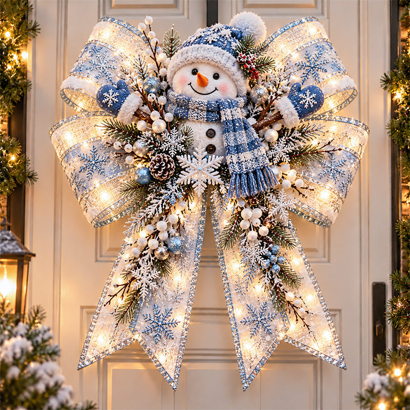🔥 LAST DAY 49% OFF🎀🎄 Christmas Magic Bow Door Hangers – Oversized Light-Up Holiday Bows in 6 Festive Styles