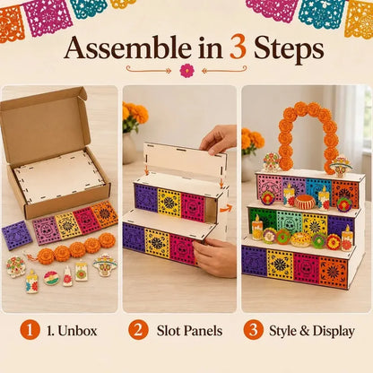 Day of the Dead Wooden Altar Display Set