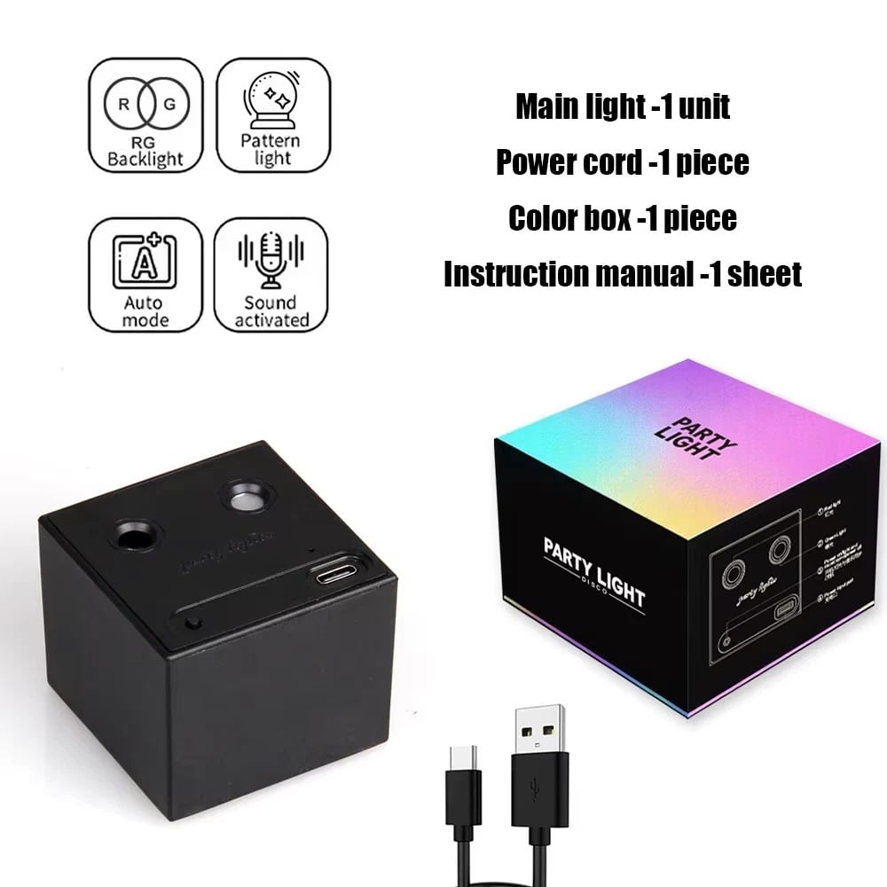 Portable Mini Portable Stage Lights - Rechargeable Disco Party Atmosphere Lights