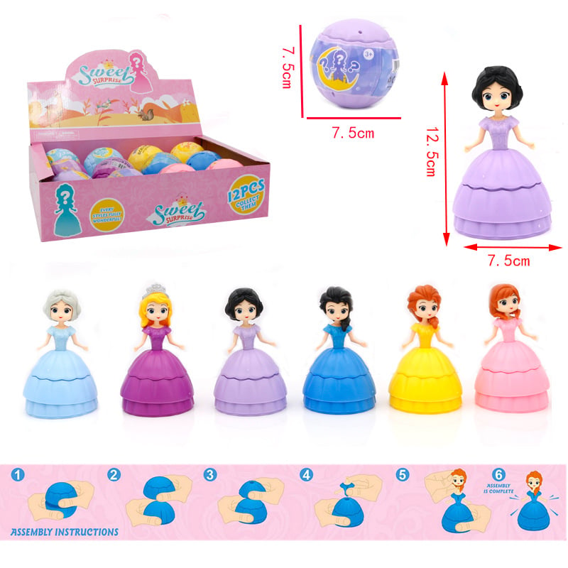 🐣 12 PCS Princess "Cupcake Magic" Prefilled Easter Eggs