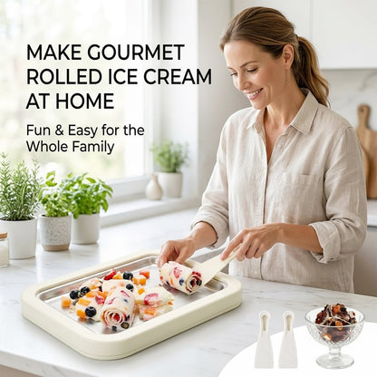 🍓 Food-Grade Stainless Steel Ice Cream Tray | Easy Clean