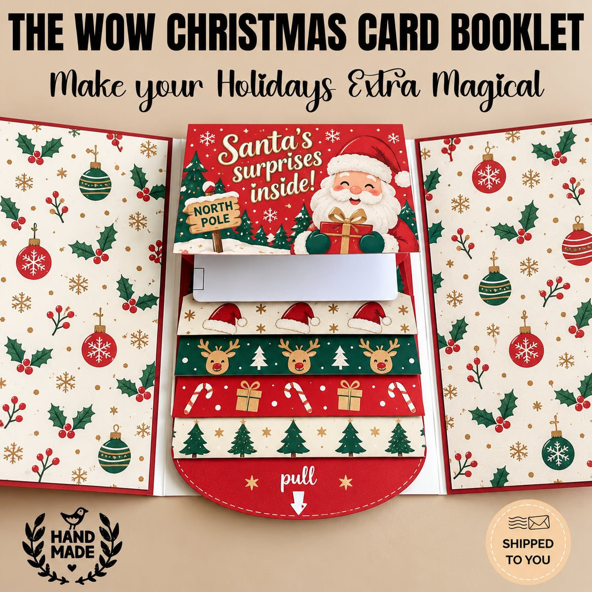 🎁Last Day 50% OFF  - 2026 New 🎅💳 Waterfall Christmas Gift Card Booklet