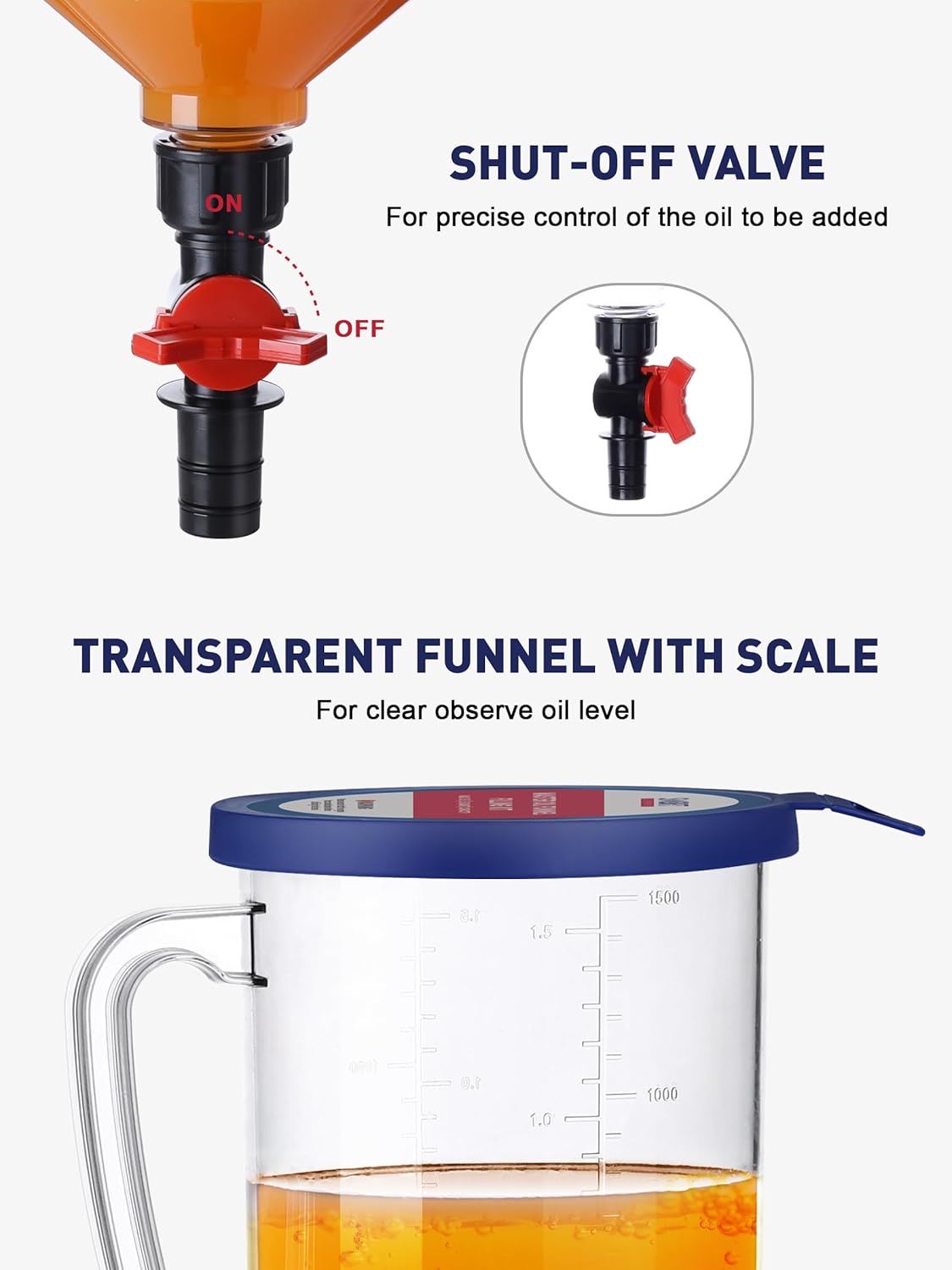 🔥 50% OFF 21-Piece No-Spill Engine Oil Funnel Kit with 12 Adapters & Magnetic Storage