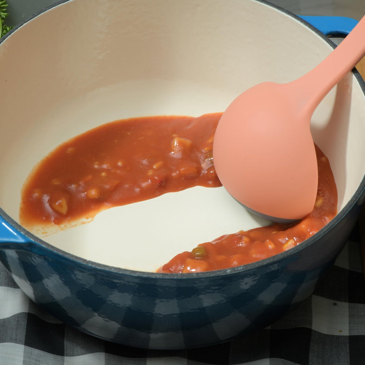 Flexible Silicone Spatula Ladle – Soft Edge for Pots & Pans