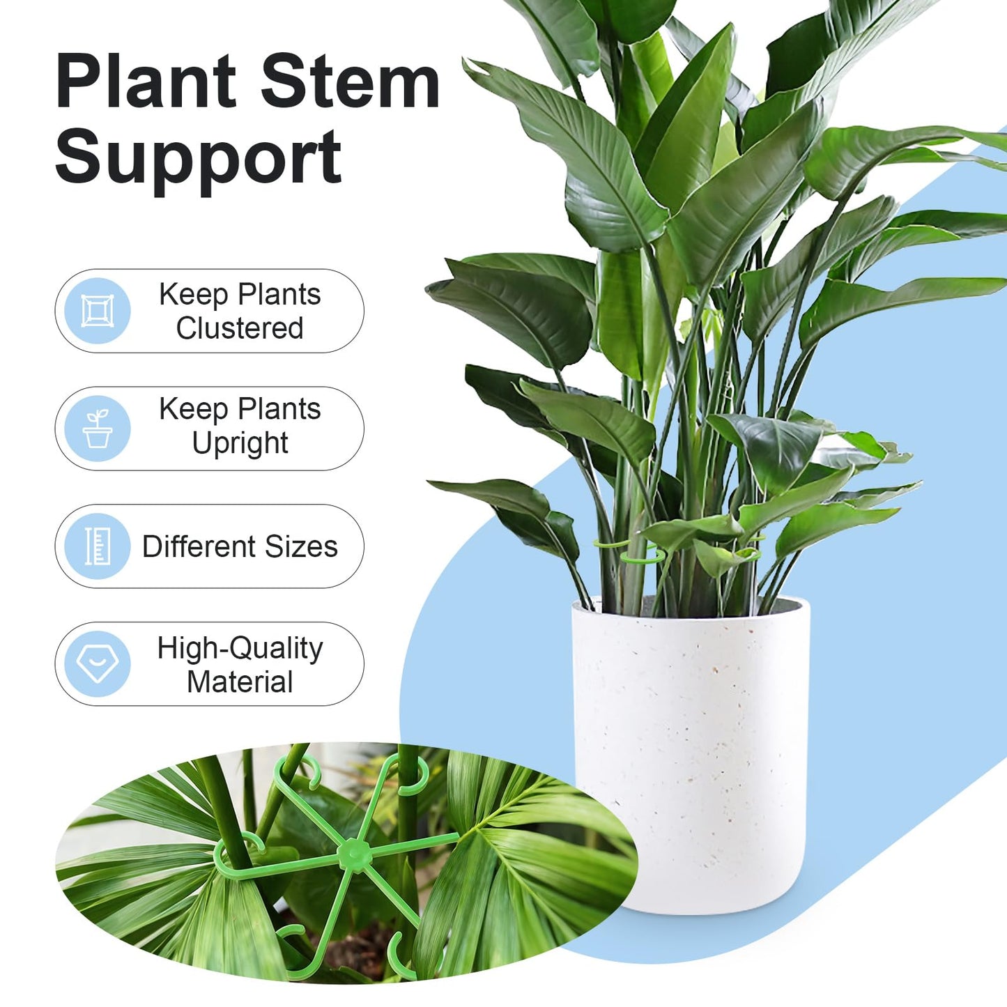 🌿 20-Piece Adjustable Plant Stem Support Set