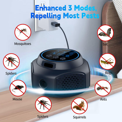 🛡️ Ultra-Silent Ultrasonic Pest Repellent – Humane, Plug-and-Play Protection🛡️