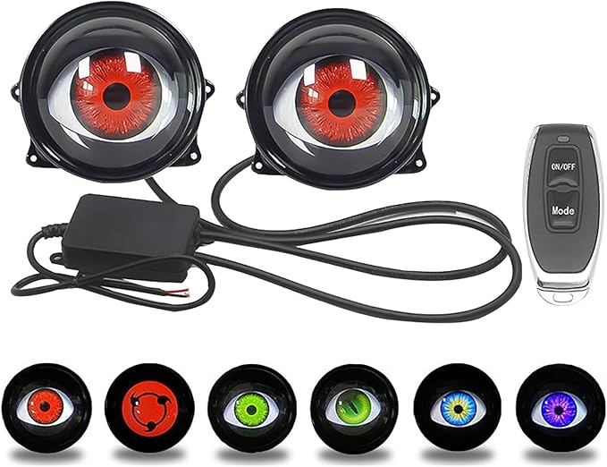 Demon Eye RGB Headlight Kit – Animated Iris Car Lighting Upgrade