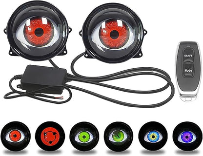 Demon Eye RGB Headlight Kit – Animated Iris Car Lighting Upgrade