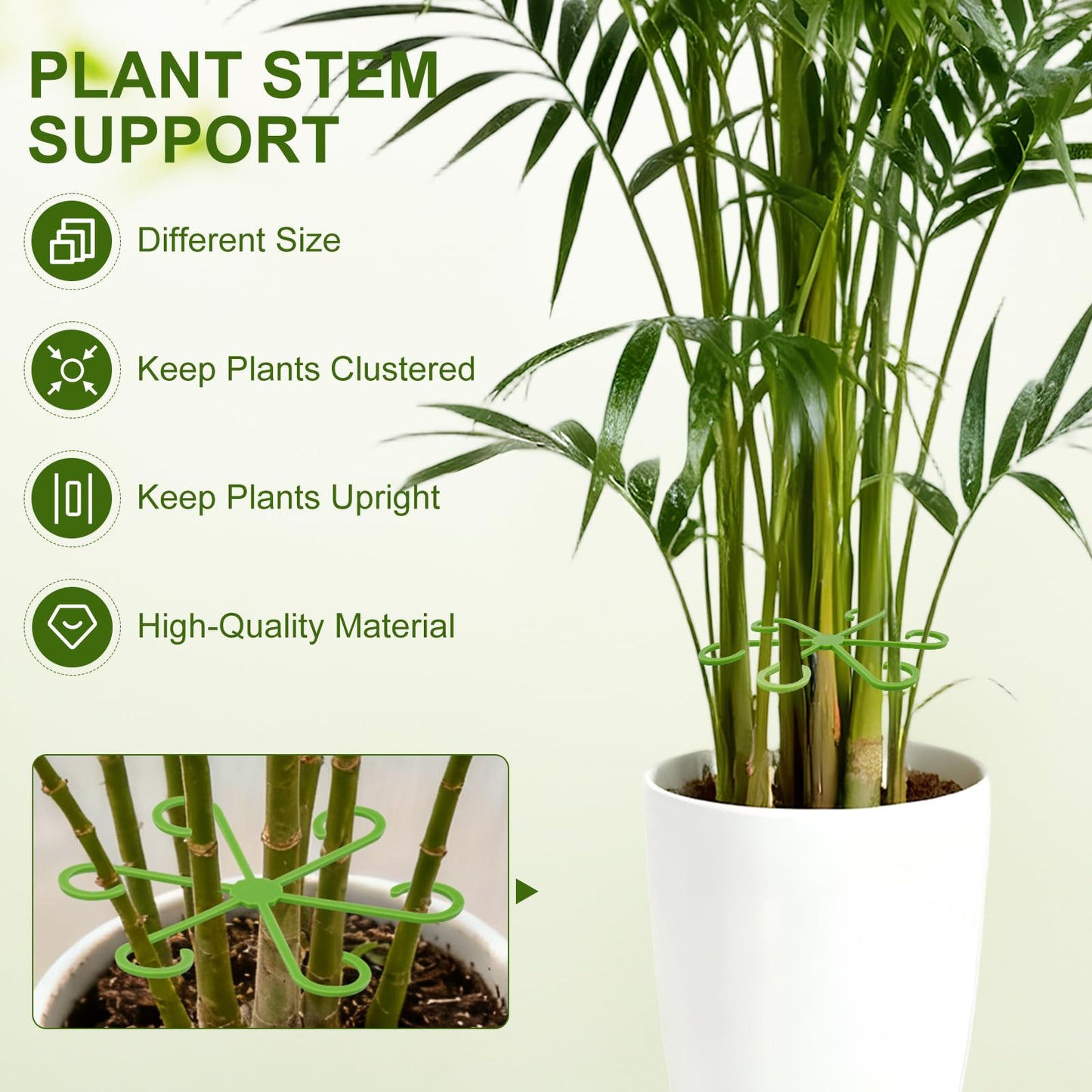 🌿 20-Piece Adjustable Plant Stem Support Set