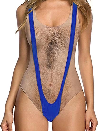 🔥Last Day 50% OFF ✨Funny Hairy Chest One Piece Swimsuit