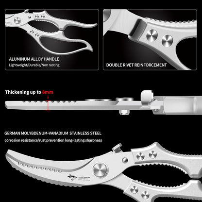 🔥Hot Sale🔥🔪Professional Heavy-Duty Kitchen Shears with Slip Handle & Safety Lock