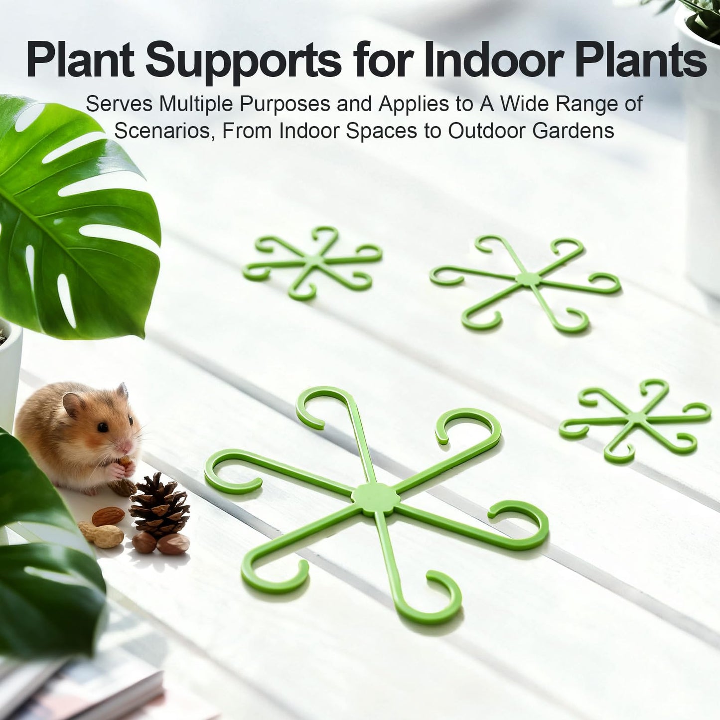 🌿 20-Piece Adjustable Plant Stem Support Set