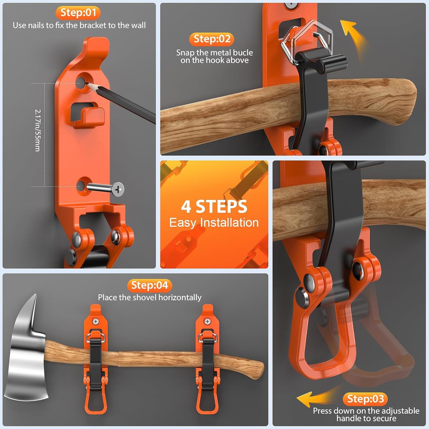 🔧 Heavy-Duty Shovel Holder for Truck