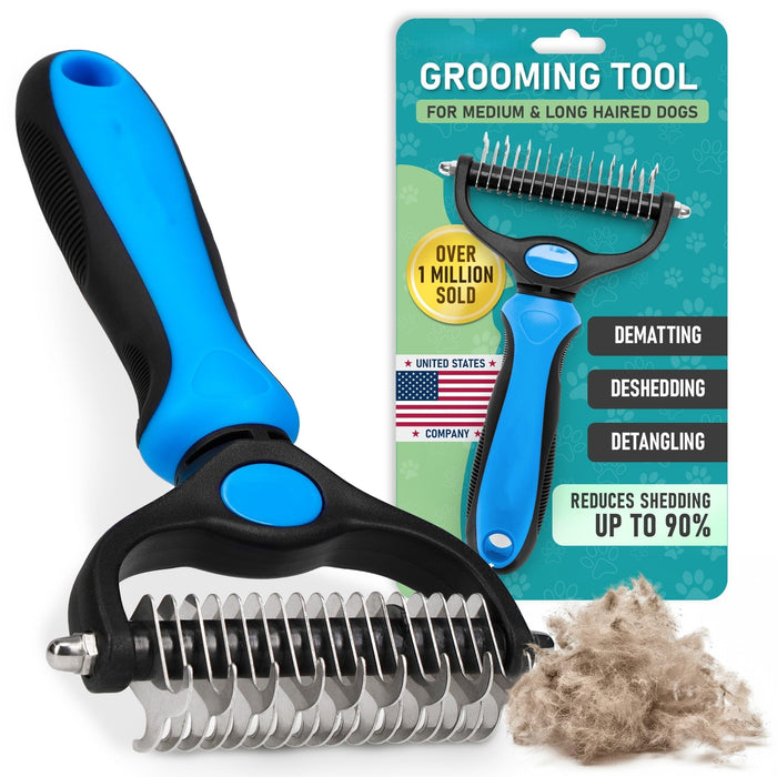 Professional Double-Sided Pet Grooming Rake Undercoat