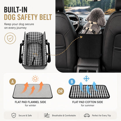🐾 50% OFF Center Console Pet Booster Seat – Cozy Travel Seat for Small Dogs & Cats 🚗