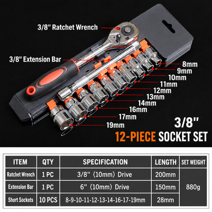 🚀 Upgrade of the tool kit available at a 50% discount 🔥400ER21MU MINI Ratchet Wrench Bit & Socket SET