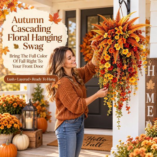 Autumn Cascading Floral Hanging Swag