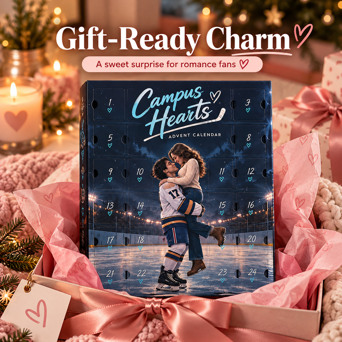 💗 50% OFF Campus Hearts Advent Calendar – 24 Days of Hockey Romance Surprises 🏒