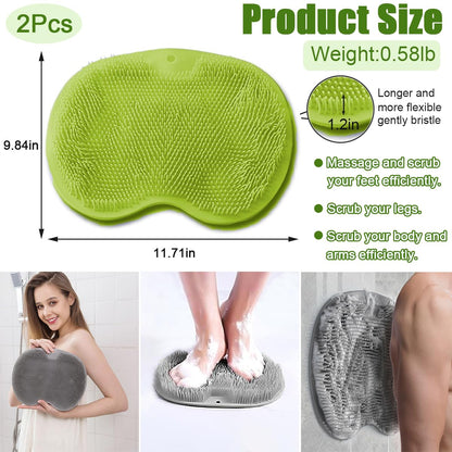 🔥Last Day 50% OFF🔥Hands-Free Silicone Foot Scrubber Mat for Shower | Clean & Massage Feet Easily