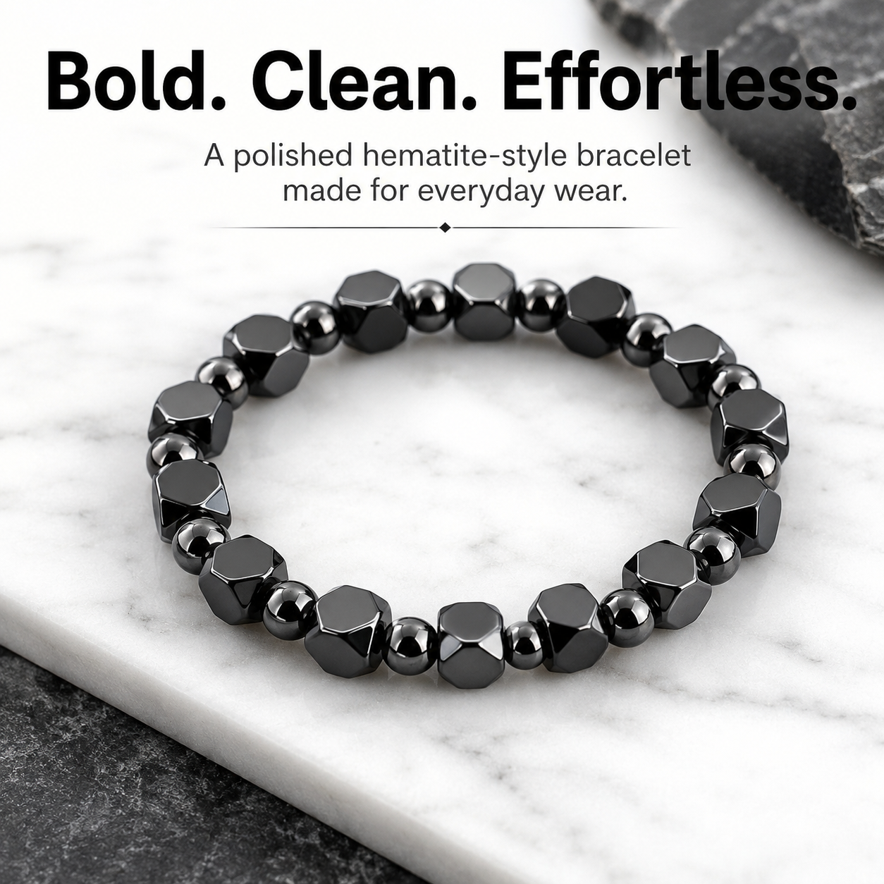 Protection Bracelet - Hematite Stones Beaded