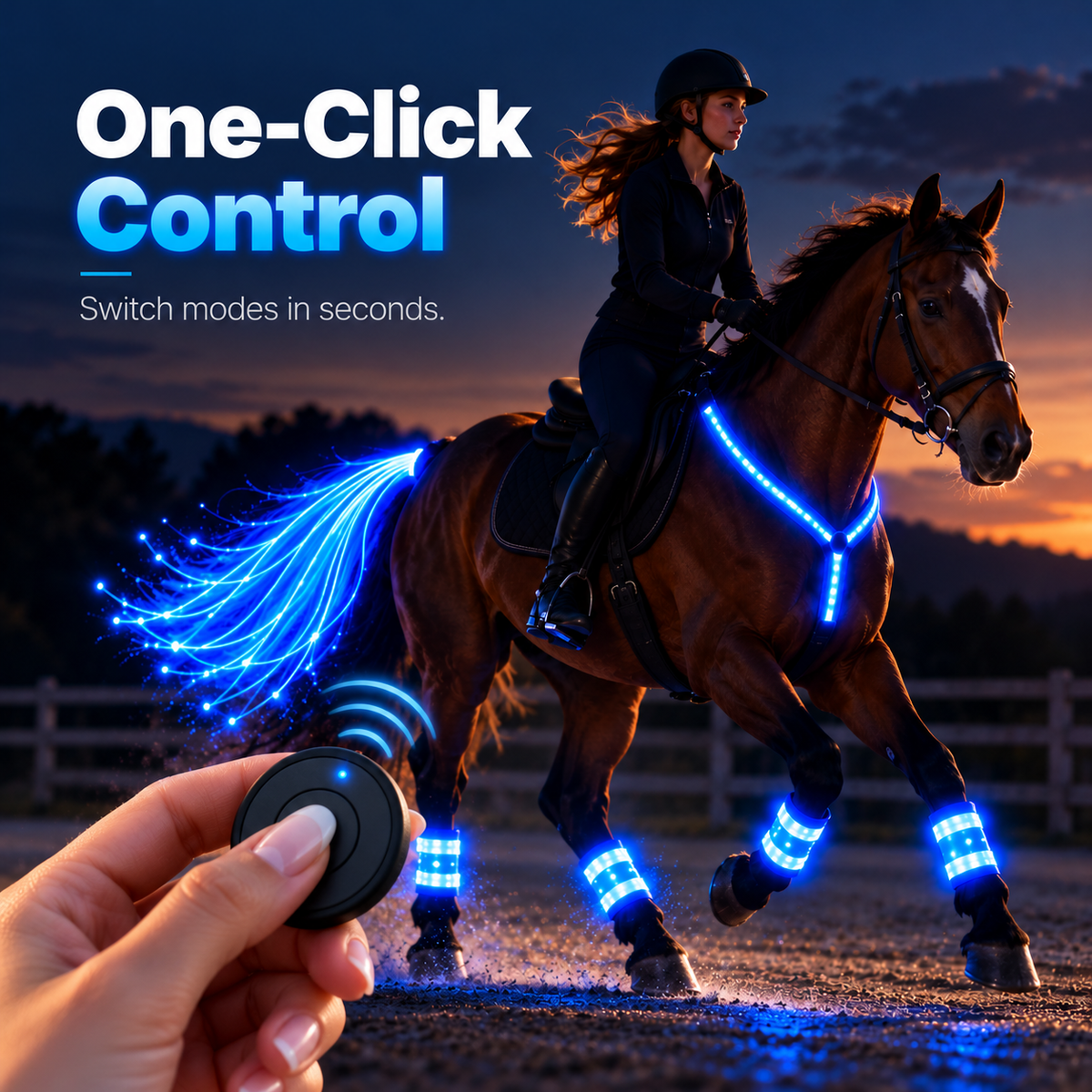 Light Up Every RideLED Horse Riding Visibility Light Set