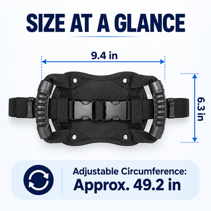 Motorcycle Passenger Grab Belt with Dual Handles – Adjustable Riding Support Belt