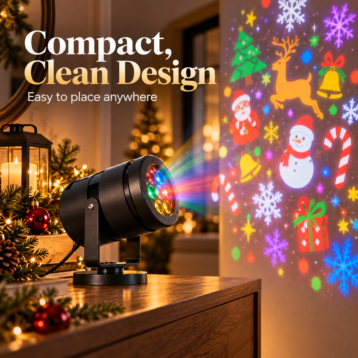 🎅 Turn Any Room Into a Christmas Wonderland – Holiday Projection Night Light