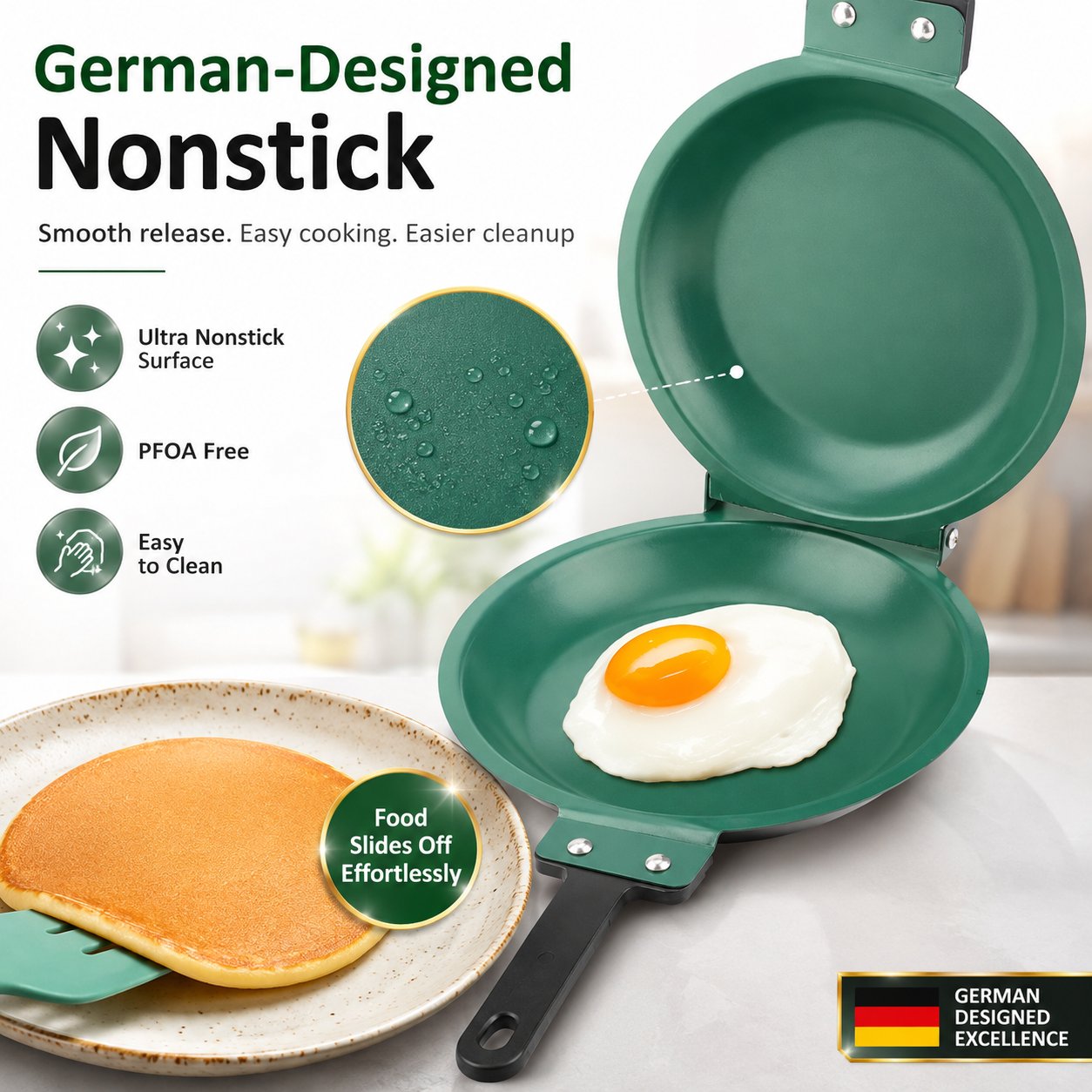 Double-Sided Nonstick Frying Pan