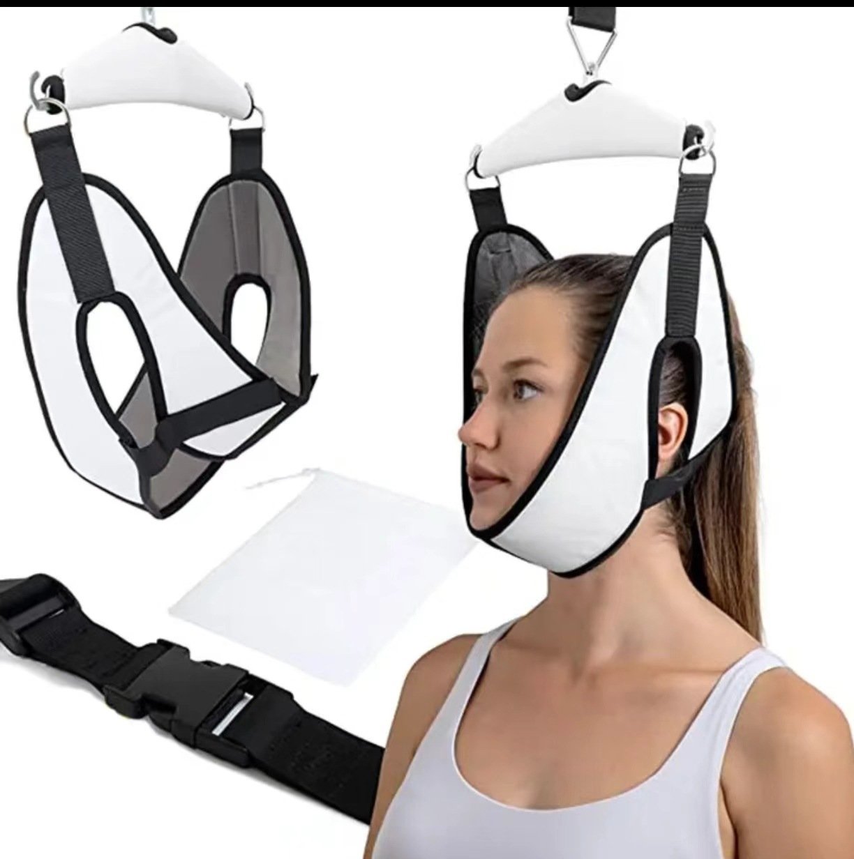 Cervical Neck Traction Device for Home Use – Neck Sling for Spine Decompression