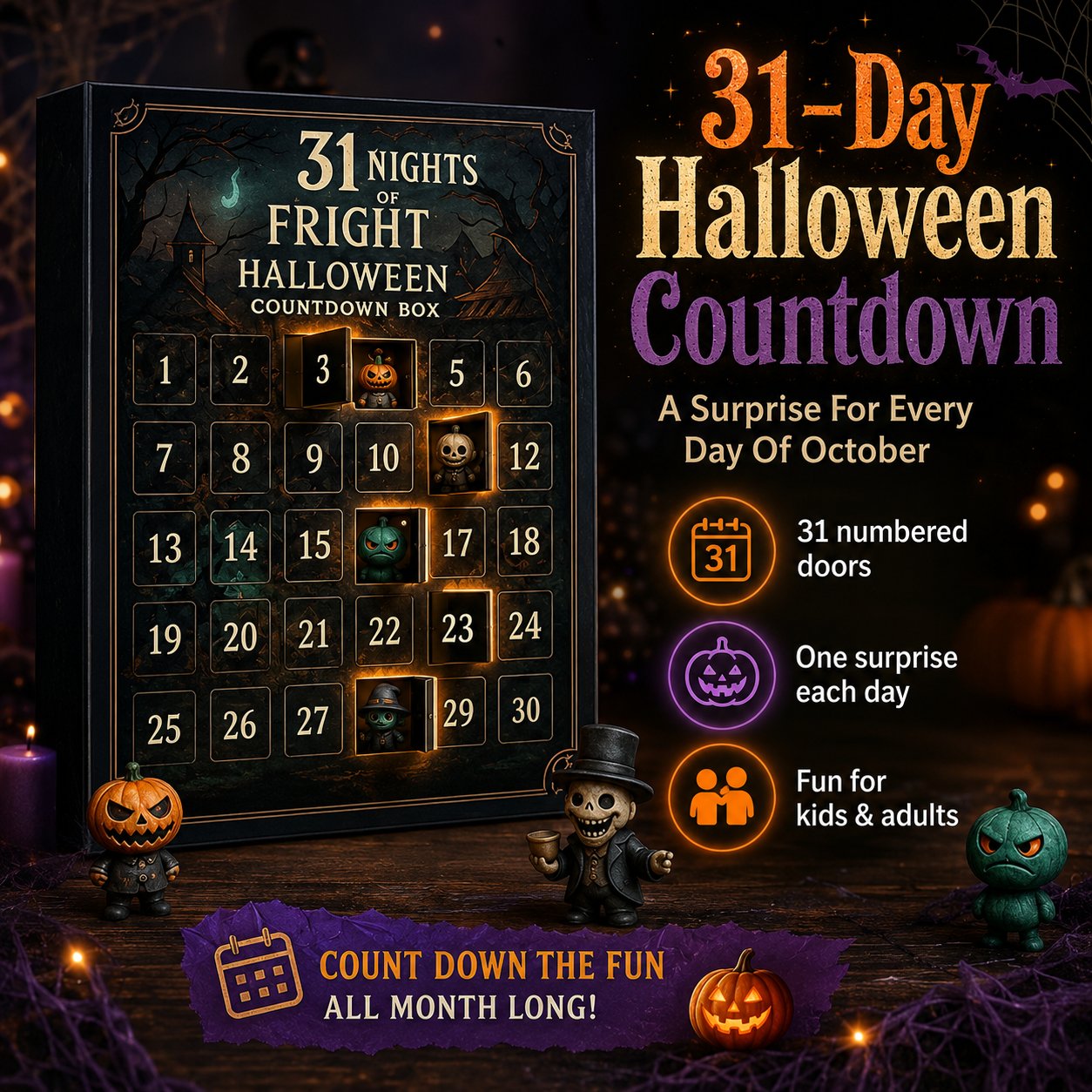 31 Nights of Fright Halloween Countdown Box