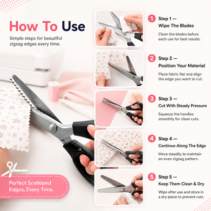 Stainless Steel Lace Serrated Shears